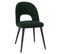 Lot De 2 Chaises Tissu Vert Foncé Dossier Ajouré - Bisca