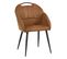 Lot De 2 Chaises Tissu Camel Avec Accoudoirs - Basna