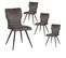 Lot De 4 Chaises Grises Piètement Evasé Noir - Lucie