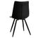 Lot De 4 Chaises Simili Cuir Noir - Kora