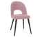 Lot De 4 Chaises Tissu Rose Dossier Ajouré - Bisca