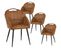 Lot De 4 Chaises Tissu Camel Avec Accoudoirs - Basna