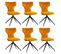 Lot De 6 Chaises Tissu Curry Surpiqures Carreaux - Styk