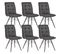 Lot De 6 Chaises Capitonnées Anthracite - Nadia