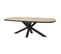 Table Repas Ovale 200cm Aspect Bois Piètement Métal - Cedra