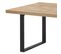 Table 170cm Aspect Bois Piètement U Métal Poudré Noir - Cedra