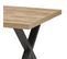 Table 170cm Aspect Bois Piètement X Métal Poudré Noir - Cedra