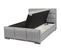 Lit-coffre Boxspring 140x200cm Eco Tissu Gris - Mylis