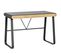 Bureau 3 Tiroirs Noir Et Aspect Bois - Aesir