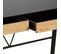 Bureau 3 Tiroirs Noir Et Aspect Bois - Aesir