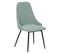 Lot De 4 Chaises Pivotantes Tissu Vert D'eau - Undy