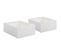 Lot De 2 Tiroirs Pour Lit Cabane Blancs - Greem