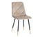 Lot De 4 Chaises Surpiqures Carreaux Velours Taupe - Cardo