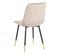 Lot De 4 Chaises Surpiqures Carreaux Velours Taupe - Cardo