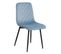 Lot De 2 Chaises Surpiquées Tissu Bleu Ciel - Passo