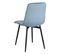 Lot De 2 Chaises Surpiquées Tissu Bleu Ciel - Passo