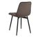 Lot De 2 Chaises Capitonnées Tissu Marron - Gosso