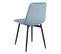 Lot De 2 Chaises Capitonnées Tissu Bleu Ciel - Gosso