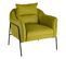 Fauteuil Cocooning Tissu Vert Métal Noir - Bocar