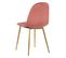 Lot De 4 Chaises Surpiqures Carreaux Velours Rose - Glassy