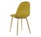 Lot De 4 Chaises Surpiqures Carreaux Velours Jaune - Glassy