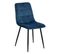 Lot De 4 Chaises Matelassées Velours Bleu Nuit - Noupi