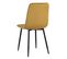 Lot De 4 Chaises Surpiqures Lignes Tissu Jaune - Lizio