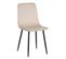 Lot De 4 Chaises Beiges Surpiqures Triangle - Fency