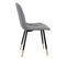 Lot De 4 Chaises Surpiqures Carreaux Grises - Cardo