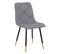 Lot De 4 Chaises Surpiqures Carreaux Grises - Cardo