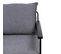 Fauteuil Tissu Gris Déhoussable Et Métal Noir - Bavia