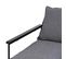 Fauteuil Tissu Gris Déhoussable Et Métal Noir - Bavia