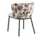 Lot De 2 Chaises Tissu Beige Motif Paon - Fuji