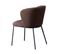 Lot De 2 Chaises Tissu Marron Imitation Laine - Fuji