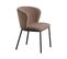 Lot De 2 Chaises Tissu Marron Imitation Laine - Fuji