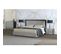 Chambre 140x190cm Gris Effet Pierre Avec LEDs - Hyde