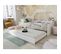 Lit Gigogne 90x200cm En Pin Massif Coloris Blanc - Cantari