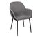 Lot De 2 Fauteuils Tissu Noir Et Gris Chiné - Piaga