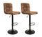 Lot De 2 Tabourets Simili Marron Camel - Julio