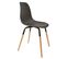 Lot De 2 Chaises Polypropylène Noir Et Bois - Fluk