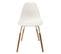 Lot De 2 Chaises Polypropylène Blanc Et Bois - Fluk