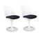 Lot De 2 Chaises Design Blanches Et Noires - Mania