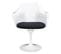 Lot De 2 Fauteuils Design Blanches Et Noires - Mania