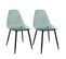 Lot De 2 Chaises Bleues Transparentes Et Métal - Funio