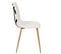 Lot De 2 Chaises Blanches Et Noires Pieds Effet Bois - Wap