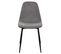 Lot De 4 Chaises Tissu Noir Et Gris Chiné - Piaga