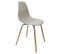 Lot De 4 Chaises Polypropylène Gris Et Bois - Fluk