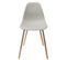 Lot De 4 Chaises Polypropylène Gris Et Bois - Fluk