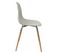 Lot De 4 Chaises Polypropylène Gris Et Bois - Fluk