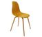 Lot De 4 Chaises Polypropylène Jaune Et Bois - Fluk